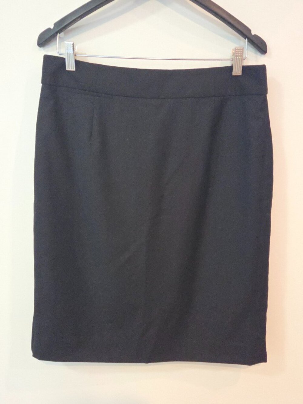 J.Crew Black Wool Pencil Skirt Size 12 NWT